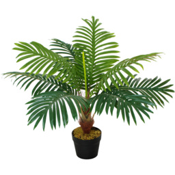 Outsunny Tropical Palm Tree Artificial Plant In Pot 2ft - thumbnail 1
