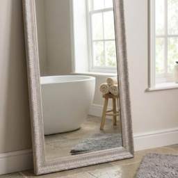 Iyla Carved Washed Wooden Mirror - thumbnail 3