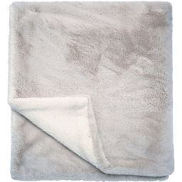 Helena Springfield Plush Faux Fur Sherpa Fleece Linen Throw 130 x 170cm
