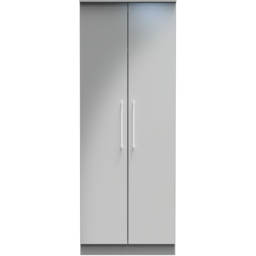 Crowndale Worcester Uniform Grey and Dusk Grey 2 Door Wardrobe Ready Assembled - thumbnail 3