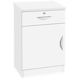 R White Cabinets White Single Door Single Drawer Cupboard - thumbnail 2