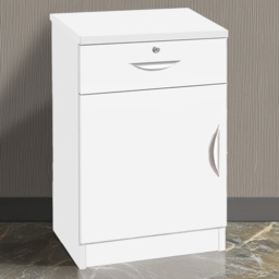 R White Cabinets White Single Door Single Drawer Cupboard - thumbnail 1
