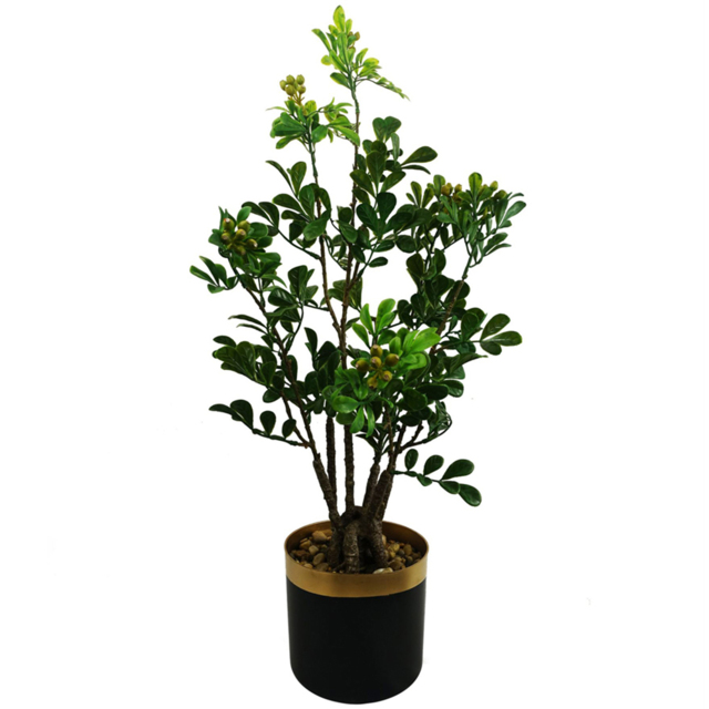 Leaf Artificial Aglaia Odorata Bonsai Ficus Tree in Pot 60cm - image 1