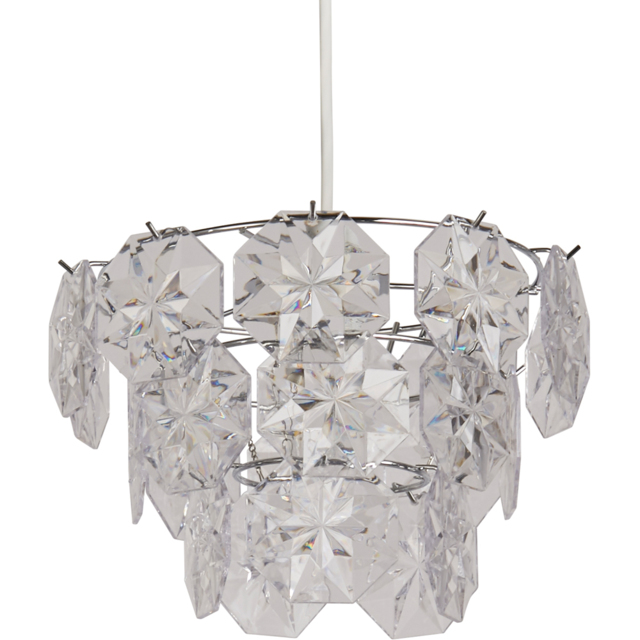 Lighting Collection Clear Textured Acrylic Shade - image 1