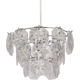 Lighting Collection Clear Textured Acrylic Shade