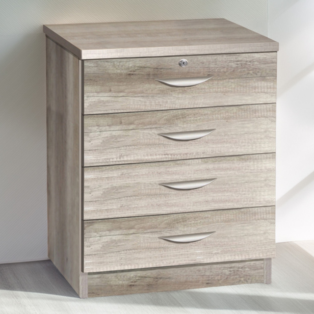R White Cabinets Grey 4 Drawer Chest of Drawers - image 1