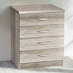 R White Cabinets Grey 4 Drawer Chest of Drawers - thumbnail 1
