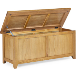 Julian Bowen Mallory Oak Storage Bench - thumbnail 4