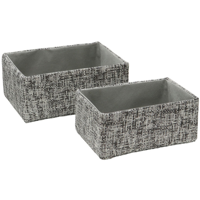 JVL Urban Rectangular Paper Storage Basket 2 Pack - image 1