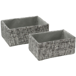 JVL Urban Rectangular Paper Storage Basket 2 Pack - thumbnail 1