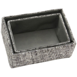 JVL Urban Rectangular Paper Storage Basket 2 Pack - thumbnail 3