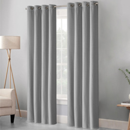 Velosso Waffle Silver Blackout Curtains 137 x 168cm