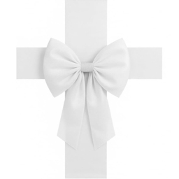 Marco Paul Diamante Christmas White Door Bow 45 x 246cm - thumbnail 1