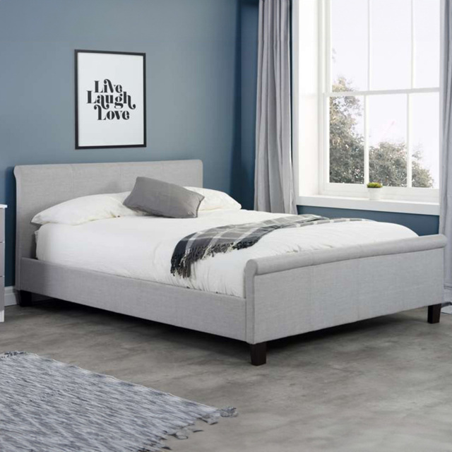 Stratus Grey Double Polyester Bed Frame - image 1