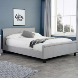 Stratus Grey Double Polyester Bed Frame - thumbnail 1