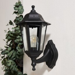 Rutland Outdoor Wall Lantern - Black - thumbnail 3