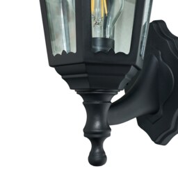 Rutland Outdoor Wall Lantern - Black - thumbnail 4