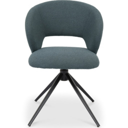 Bentley Designs Stella Blue Boucle Swivel Chair - thumbnail 3