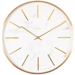 Acctim Luxe Marble Round Wall Clock 40cm - thumbnail 1