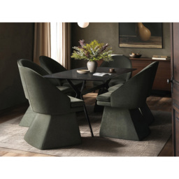SOLACE+CO Emil Aiko 6 Seater Glass Dining Set - thumbnail 4
