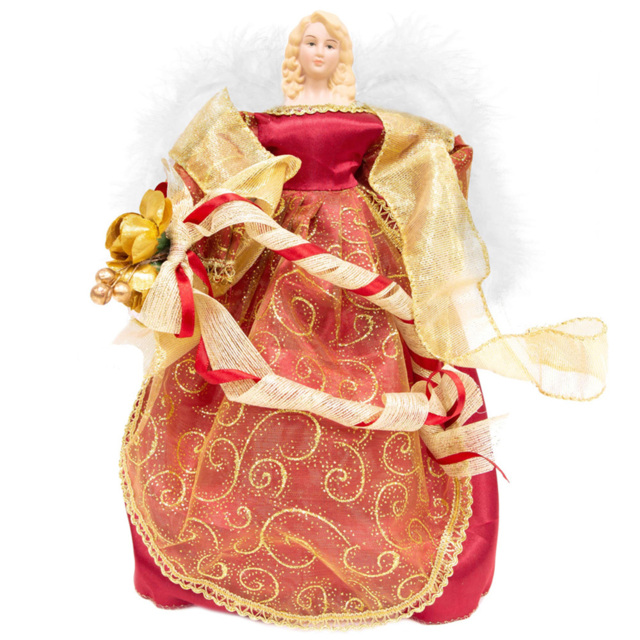 The Christmas Workshop Red Angel Tree Topper 30cm - image 1