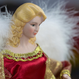 The Christmas Workshop Red Angel Tree Topper 30cm - thumbnail 3