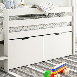 Noomi Shorty White Mid Sleeper with Crate Drawers - thumbnail 3