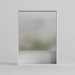 Mayfair White Mirror Cabinet with Open Shelf - thumbnail 2