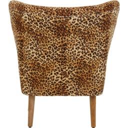 Premier Housewares Cefena Leopard Print Velvet Accent Chair - thumbnail 4
