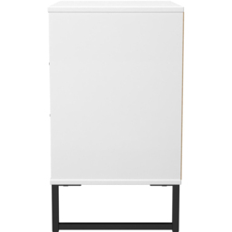 Crowndale Fluted 3 Drawer Duck and White Matt Midi Chest of Drawers Ready Assembled - thumbnail 3