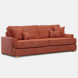 Alba City 4 Seater Ruby Fabric Sofa - thumbnail 2