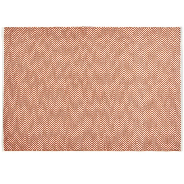 Hug Rug Rust Herringbone Woven Rug 80 x 150cm - image 1