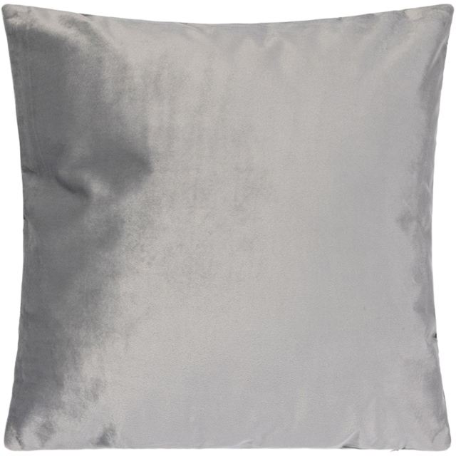 Alan Symonds Plain Velvet Silver Cushion with Polyester Filled Pad 45 x 45cm 4 Pack