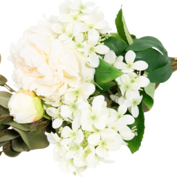 Artificial Peony Hydrangea Eucalyptus Bouquet - thumbnail 4