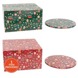 Single Christmas Cake Board and Box Set in Assorted styles - thumbnail 1