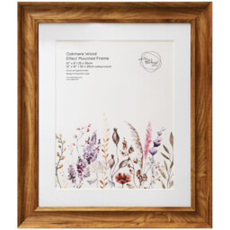 Oakmere Wood Effect Mounted Photo Frame Brown 10 x 8 inch