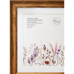 Oakmere Wood Effect Mounted Photo Frame Brown 10 x 8 inch - thumbnail 3