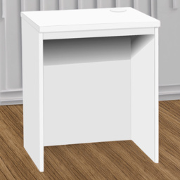 R White Cabinets White Small Laptop Desk - thumbnail 1