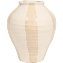 Margot Striped Stone Vase Neutral - thumbnail 3