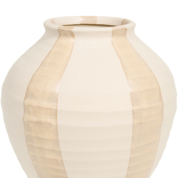 Margot Striped Stone Vase Neutral - thumbnail 4