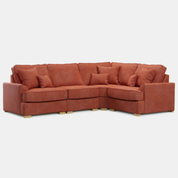 Alba City 5 Seater Ruby Fabric Left Hand Corner Sofa - thumbnail 2