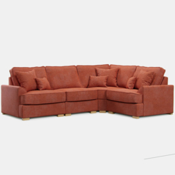 Alba City 5 Seater Ruby Fabric Left Hand Corner Sofa - thumbnail 2