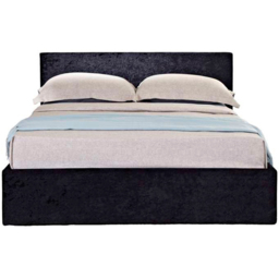 Berlin Double Black Crushed Velvet Ottoman Bed - thumbnail 2