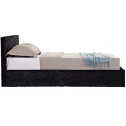 Berlin Double Black Crushed Velvet Ottoman Bed - thumbnail 3