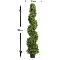GreenBrokers Artificial Spiral Boxwood Topiary Tree 120cm 2 Pack - thumbnail 4