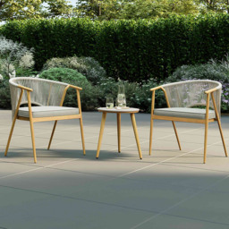 Charles Bentley Almada Rope Weave 2 Seater Bistro Set