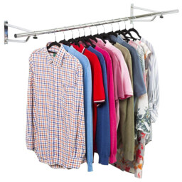 House of Home Silver Wall-Mounted Clothes Rail 5ft - thumbnail 3