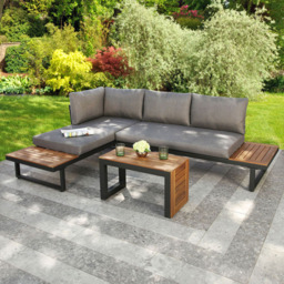 Home Garden Direct Demeter 6 Seater Grey Modular Garden Sofa