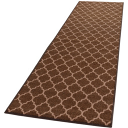Smart Living Trellis Brown and Beige Non-Slip Mat with Gel Backing 80 x 300cm
