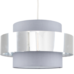 ValueLights Matildo Grey and Chrome Halo Pendant Shade
